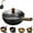 7.87 in, variant on Deep Round Cooking Wok Pan Fish Scale Pattern Flat Bottom Non Stick Pan with Flat Bottom, Chinese Wok Wooden Handle with lid Boiling Gas Frying Pan for Camping Home Kitchen Restaurant Hotel