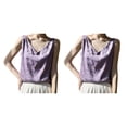thumbnail image 3 of Qarigey Transpirable y cómodo Halter Top Mujeres Love - Para el verano Camiseta Top Tops Mujeres Tank Tops Camisola Sexy Ligero A37 Púrpura L A37 Púrpura L 2Conjunto, 3 of 6