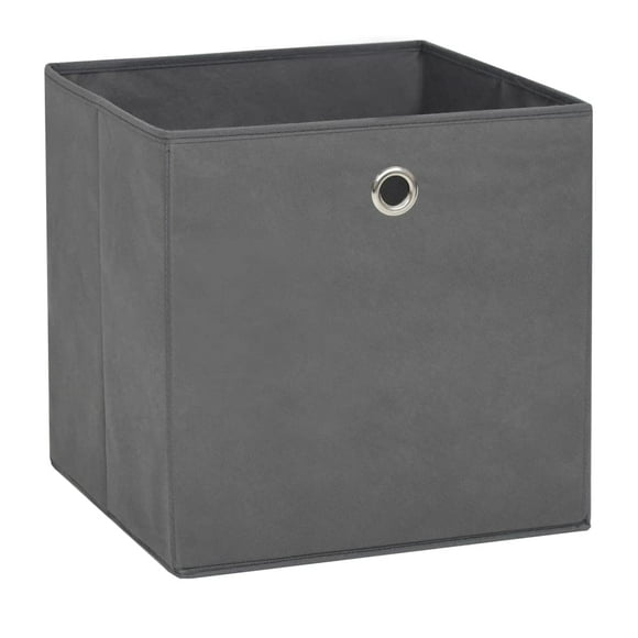 Cajas de almacenamiento VidaXL de tela no tejida plegables, paquete de 4, color gris