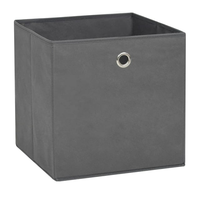 Cajas de almacenamiento VidaXL de tela no tejida plegables, paquete de 4, color gris