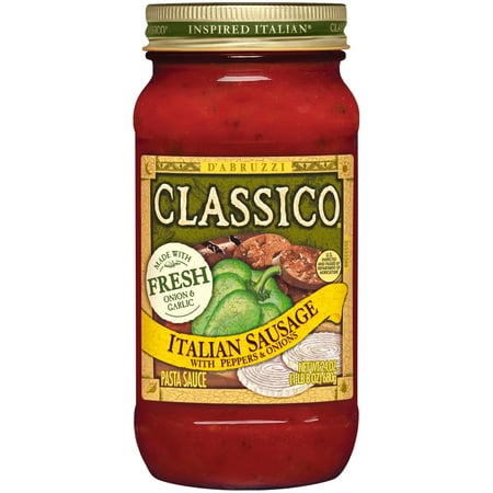 Classico Pasta Sauce Italian Sausage with Peppers & Onions, 24.0 OZ