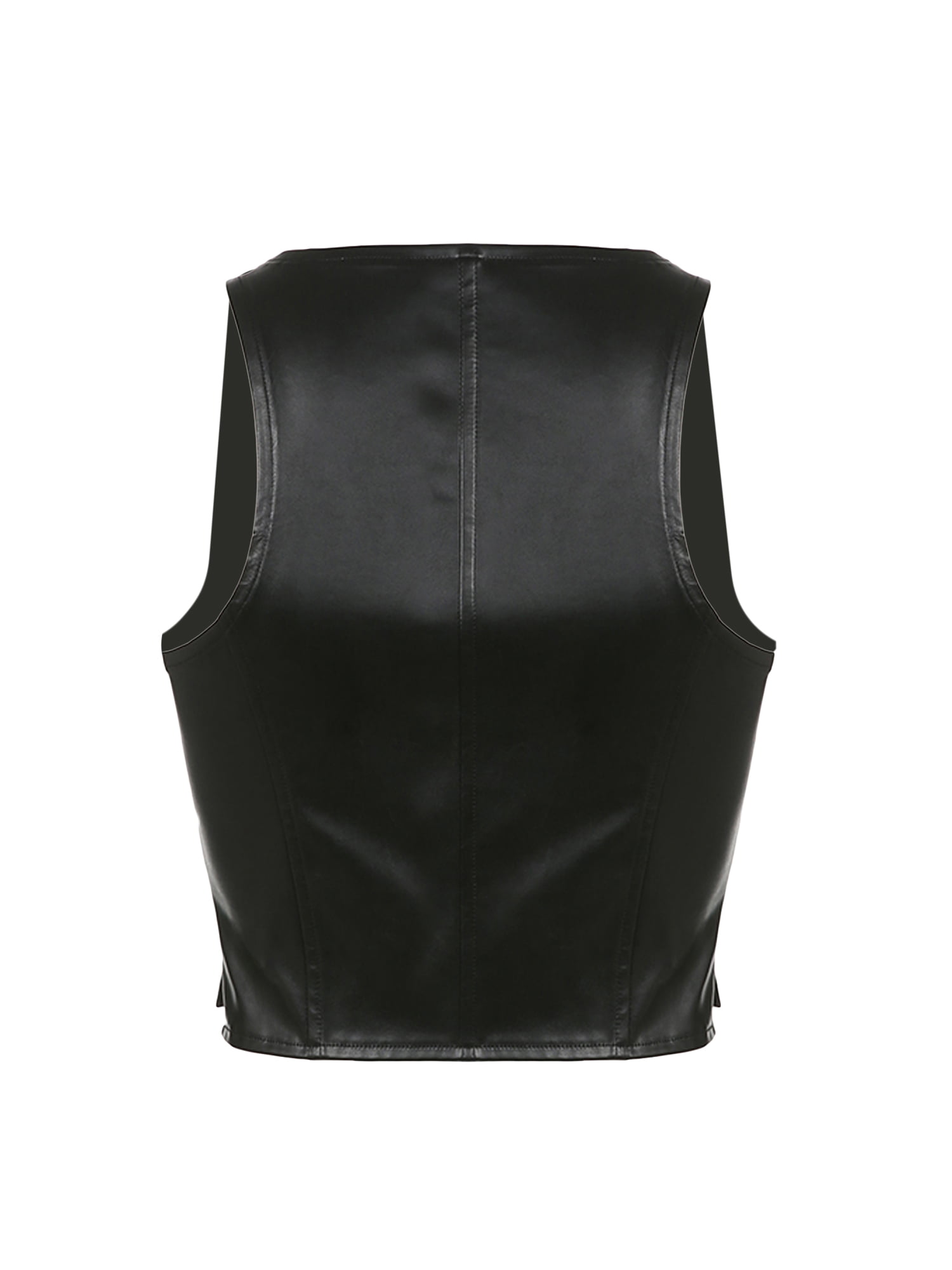 SUNSIOM Women's Button Waistcoat Vest Dressy Crop Corset Bustier Racerback  Tank Top Punk Grunge Streetwear 