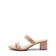 thumbnail image 3 of Tacones gruesos de dos tiras en nubuck nude para mujer DREAM PAIRS, talla 5, 3 of 6