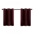 thumbnail image 2 of Blackout Tier Curtains 36 inch Room Darkening Kitchen Tiers Bathroom Short Wine Red Curtain Triple Weave Small Cafe Curtains Half Window Treatment Set 2 Panels Grommet Top, 2 of 6