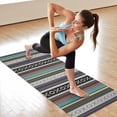 thumbnail image 6 of Colorful Geometric Diamond Striped Pattern Hot Yoga Mat Towel Non Slip for Hot Yoga - Quick-Drying Yoga Mat Cover with 4 Corner Pockets with Travel Bag - Hot Yoga Towel Non Slip 74"x26", 6 of 6
