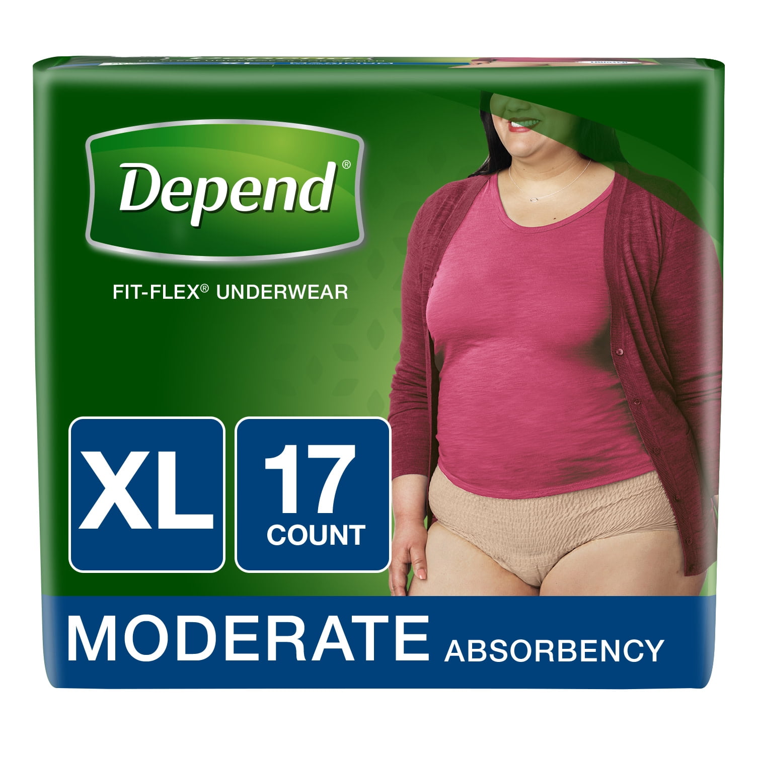 Depend Fit Flex Incontinence Underwear For Women Moderate Absorbency Xl Tan Choose Your