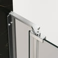 thumbnail image 6 of Frameless Shower Door 28-32"W X 72"H universal pivot shower door, open outside, with 1/4" and 5/16" tempered glass and Brushed Nickel finish,Sliding Shower Door, 6 of 11