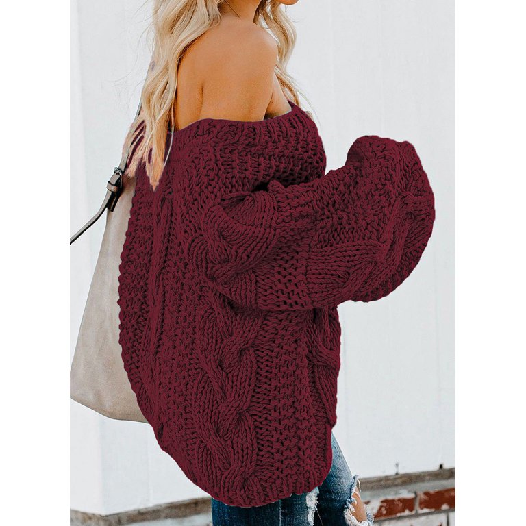 Burgundy off shoulder on sale jumper