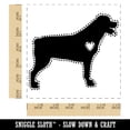 thumbnail image 2 of Rottweiler Dog with Heart Self-Inking Rubber Stamp Ink Stamper - Blue Ink - Large 1-1/2 Inch, 2 of 7