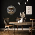 thumbnail image 6 of Wall Clock Decorative - Retro White Carousel Print 2D Vintage Wall Clocks Battery Operated Silent Non-Ticking for Bedroom, Living Room, Kitchen, Office, Classroom, 10 Inch, 6 of 7