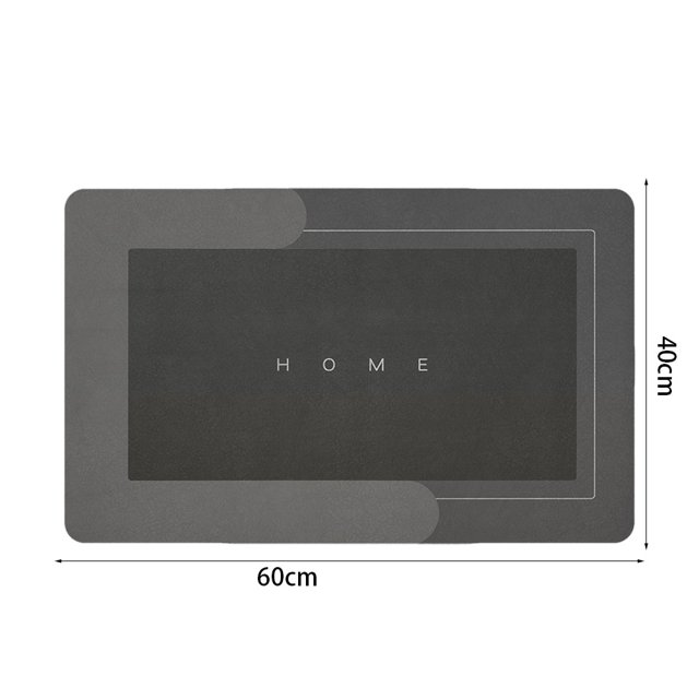 Organizador Alfombra de entrada de estilo nórdico, alfombra absorbente para suelo de baño, alfombra (D gris oscuro) Likrtyny Libre de BPA