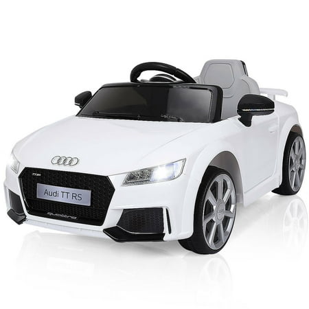 Gymax 12V Audi TT RS Electric Kids Ride On Car Licensed Remote Control MP3 White