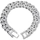 thumbnail image 1 of Solid 925 Sterling Silver Cuban Link Bracelet for Men / 18cm, 1 of 5