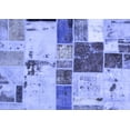 thumbnail image 1 of Ahgly Company Machine Washable Indoor Rectangle Patchwork Blue Transitional Area Rugs, 7' x 10', 1 of 4