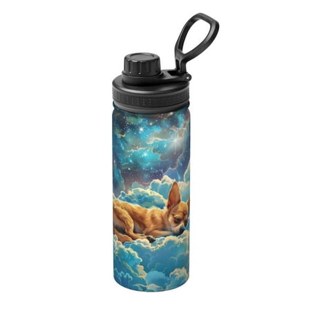 

Hirioo Artistic Starry Sky Cloud Dog for 18oz Sports Insulated Kettle for Gym Hiking Camping Running Mountain Bike Outdoor Sports