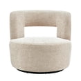 thumbnail image 3 of NPD Furniture Jazzlyn Fabric Swivel Accent Chair in Grenada Cream, 3 of 13