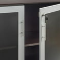 thumbnail image 5 of Mayline Low Wall Cabinet with Doors (Wood/Glass Door Combination), Mocha, 5 of 5