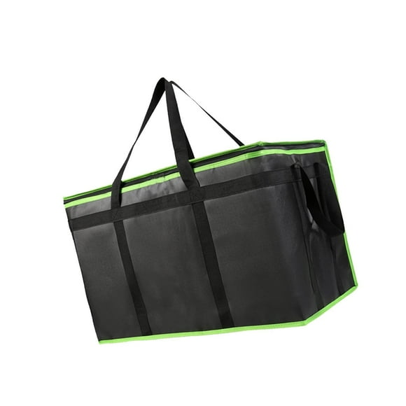 Siruishop Sac Isotherme pour Livraison de Pizza, Sac Fourre-Tout d'Épicerie, Sac Isotherme pour Voyage en Plein Air, Noir et Vert