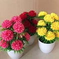 thumbnail image 3 of wirlsweal 1Pc Artificial Chrysanthemum Bonsai Potted Plant Landscape Home Floral Decor, 3 of 10