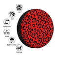 thumbnail image 5 of Spare Tire Cover, Leopard red print Wheel Cover Tire Covers for Trailers Car Truck Camper Universal Tire Covering Fits Diameter 15 inch, 5 of 7