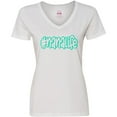 thumbnail image 3 of Inktastic Aqua Nana Life Women's V-Neck T-Shirt, 3 of 5