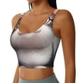 thumbnail image 2 of Balery Cute Cartoon Kitten Sujetadores deportivos con espalda cruzada para mujer, acolchados, sin costuras, de alto impacto, ideales para yoga, gimnasio, entrenamiento y fitness.-X-Large, 2 of 8