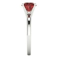 thumbnail image 3 of Solitaire Engagement Ring for Women - 1.5ct Natural Garnet in 14K White Gold Promise Ring, 3 of 6