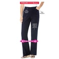 thumbnail image 2 of Woman Within Plus Size Petite Fineline Stretch Denim Pull-On Bootcut Jeans, 2 of 6
