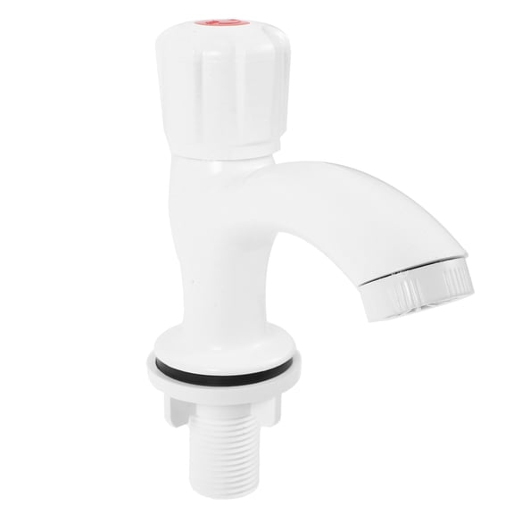 ELAYARD Homeowners Bathroom Sink Faucet Cold Water Control Plastic White 1Pcs