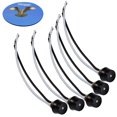 thumbnail image 1 of HQRP 5-Pack Round Rotary On-Off Canopy Switch 3/8 Threaded for Steampunk Applications, Lamp, Trailer Restorations, DIY Projects, Black + HQRP Coaster, 1 of 6