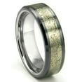 thumbnail image 1 of Titanium Kay Tungsten Carbide Golden Meteorite Inlay Comfort Fit Mens Wedding Band Ring Sz 10.5, 1 of 4