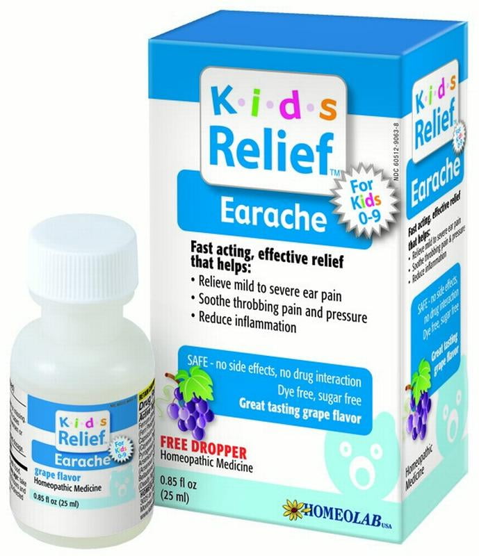 Homeolab kids relief earache dropper, grape, 0.85 fl oz