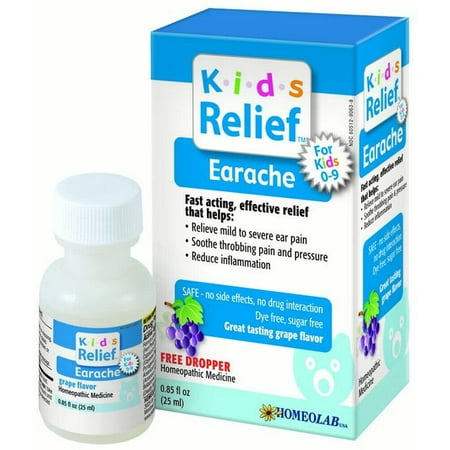 Homeolab kids relief earache dropper, grape, 0.85 fl (Best Home Remedy For Earache)