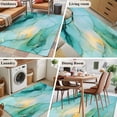 thumbnail image 5 of Teal Marble Runner Rug 2.7x5 FT, Non Slip Entryway Carpet, Abstract Art Modern Ink Painting Washable Soft Floor Carpet Entrance Mat Non-Shedding Throw Rug for Hallway Laundry Room Bedside, 5 of 9