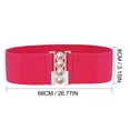 thumbnail image 2 of IQOGKRN Women Wide Elastic Stretch Waist Belt nterlock Buckle Decorative Waistband Fashion Cinch Belt For Dresses Hot Pink One Size, 2 of 2