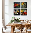 thumbnail image 4 of Kitchen Wall Decor Colorful Spices Seasoning Spoon Canvas Wall Art Vintage Painting Picture for Modern Home Dining Room Contemporary Artwork Decoration Stretched and Framed Ready to Hang 12"X12"X4, 4 of 6