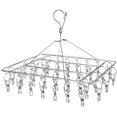 thumbnail image 1 of Stainless Steel Sock Dryer For Clothes Rack With 36 Clothespins, Windproof Rectangular Small Clothes Dryer With Pegs Clips, 1 of 5