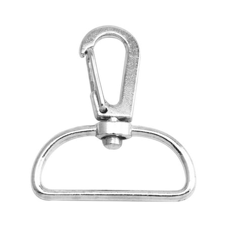 

Fenggtonqii Silvery 1.25 Inner Diameter D Ring Small Spring Buckle Lobster Clasps Swivel Snap Hooks Pack of 50