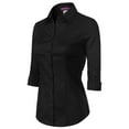 Made by Olivia Women's 3/4 Sleeve Button Down Work Blouse, Office