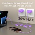 thumbnail image 3 of Cargador de teléfono Ubearkk, kit de cables Ubearkk PD USB-C Fast de 3 m, 3 of 6