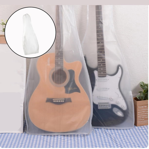 Funda de guitarra translúcida plegable Bolsa prueba de polvo a prueba de humedad para almacenamiento Instrumento de cuerda Lavable Resistente a - Eléctrico Baoblaze Cubierta a prueba de polvo