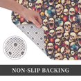 thumbnail image 6 of Sikiie rock record music Skull Print Flannel Anti-slip Floor Mat 16x24in, Thickened Dustproof Entrance Door Mat Floor Mat for Kitchen, Bathroom, Laundry Room, 6 of 7