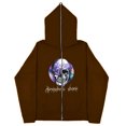 thumbnail image 3 of Sudadera de calavera oscura europea y americana para hombre y mujer, sudaderas con capucha góticas para pareja, sudadera de Cremallera larga de talla grande Harajuku 2023, 3 of 4