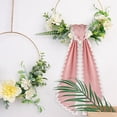 thumbnail image 3 of Scalloped Edge Wreath Sash Bows, Long Tail Decorative Wreath Decorations, Farmhouse Rustic Front Door Indoor Outdoor Home Decor, Spring Summer Wedding Bridal Decorations, 3 of 6