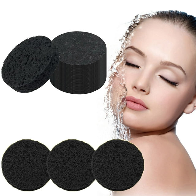 Fiudx Discos Faciales de Cúrcuma, Esponjas de Limpieza Profunda con Ácido Kójico, Toallitas Exfoliantes Suaves de Cúrcuma, Iluminan El Tono de La Piel, Uso Diario, Imprescindibles para Viajes, Paquet