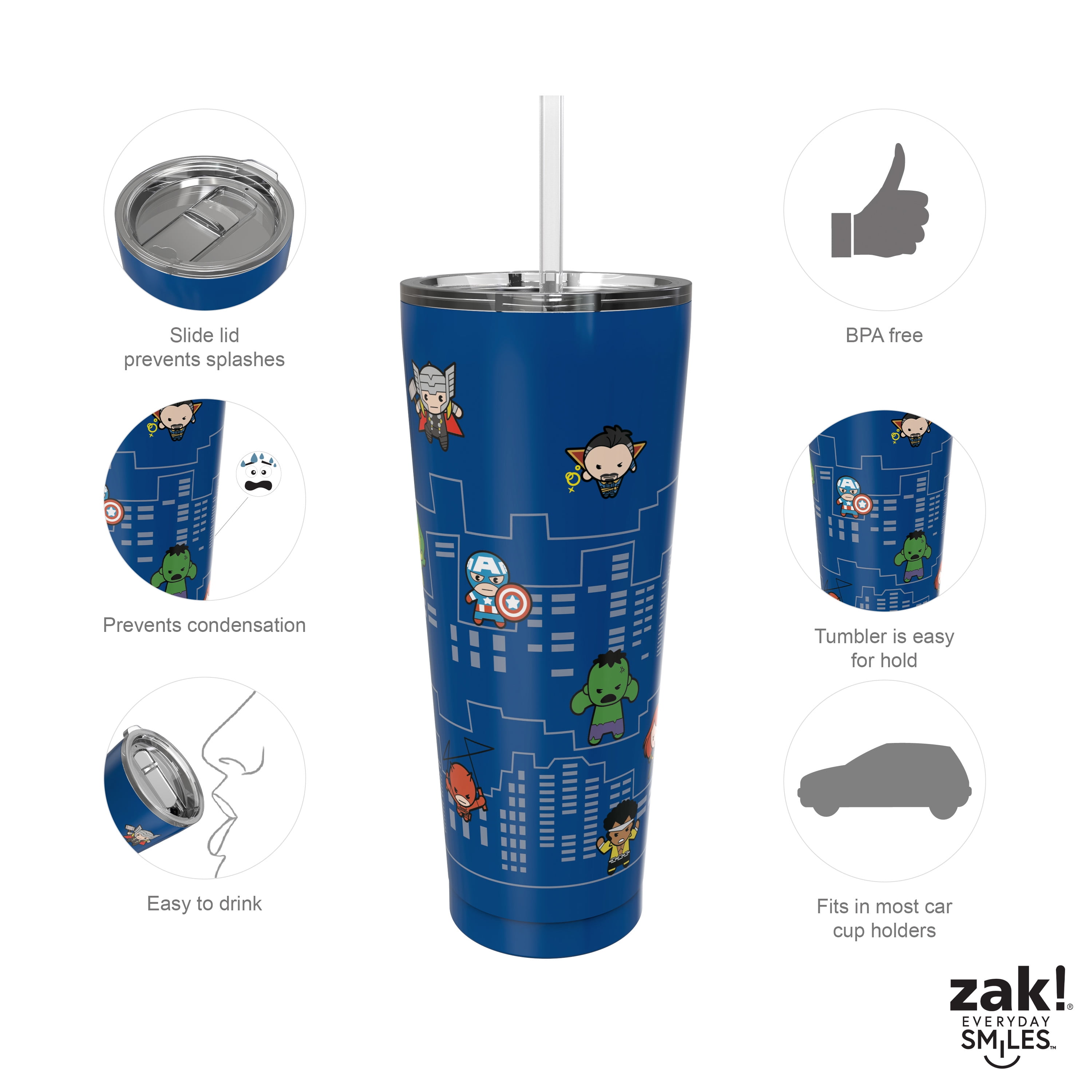 Zak Hello Kitty 13oz Kids Travel to Go Insulated Tumbler Lid/straw No  Reserve 2 for sale online