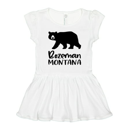 

Inktastic Bozeman Montana Black Bear Silhouette Gift Toddler Girl Dress