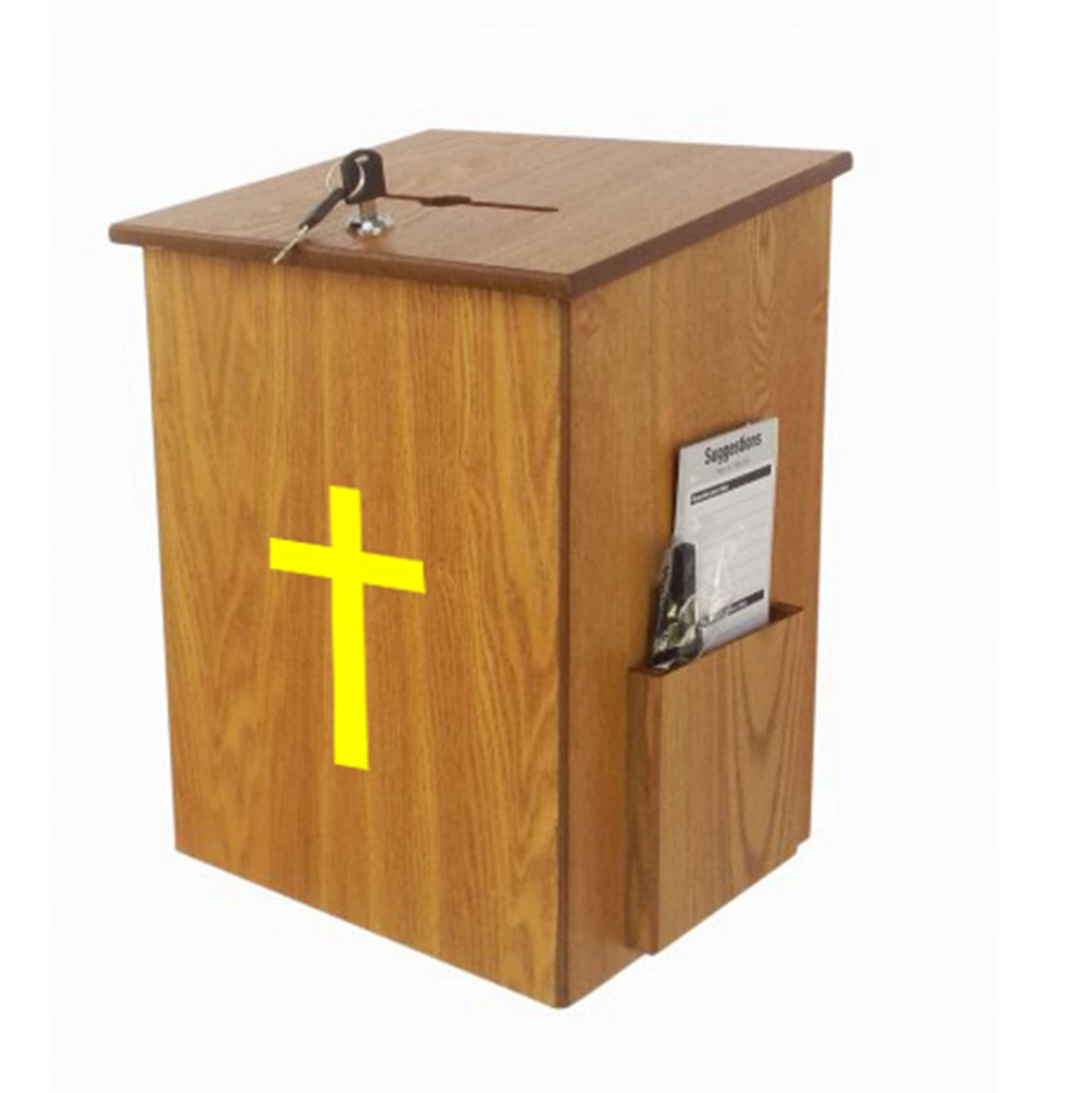 Buy Wood Church Collection Fundraising Box Donation Charity Box with ...