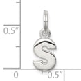 thumbnail image 4 of 925 Sterling Silver Dainty Letter S Initial Name Monogram Necklace Charm Pendant, 4 of 8