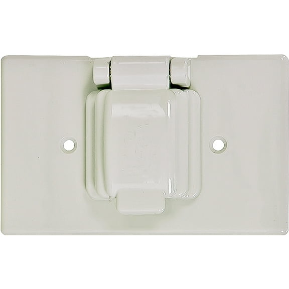 Cooper Wiring S1961W-SP Single Receptacle & Switch Cover